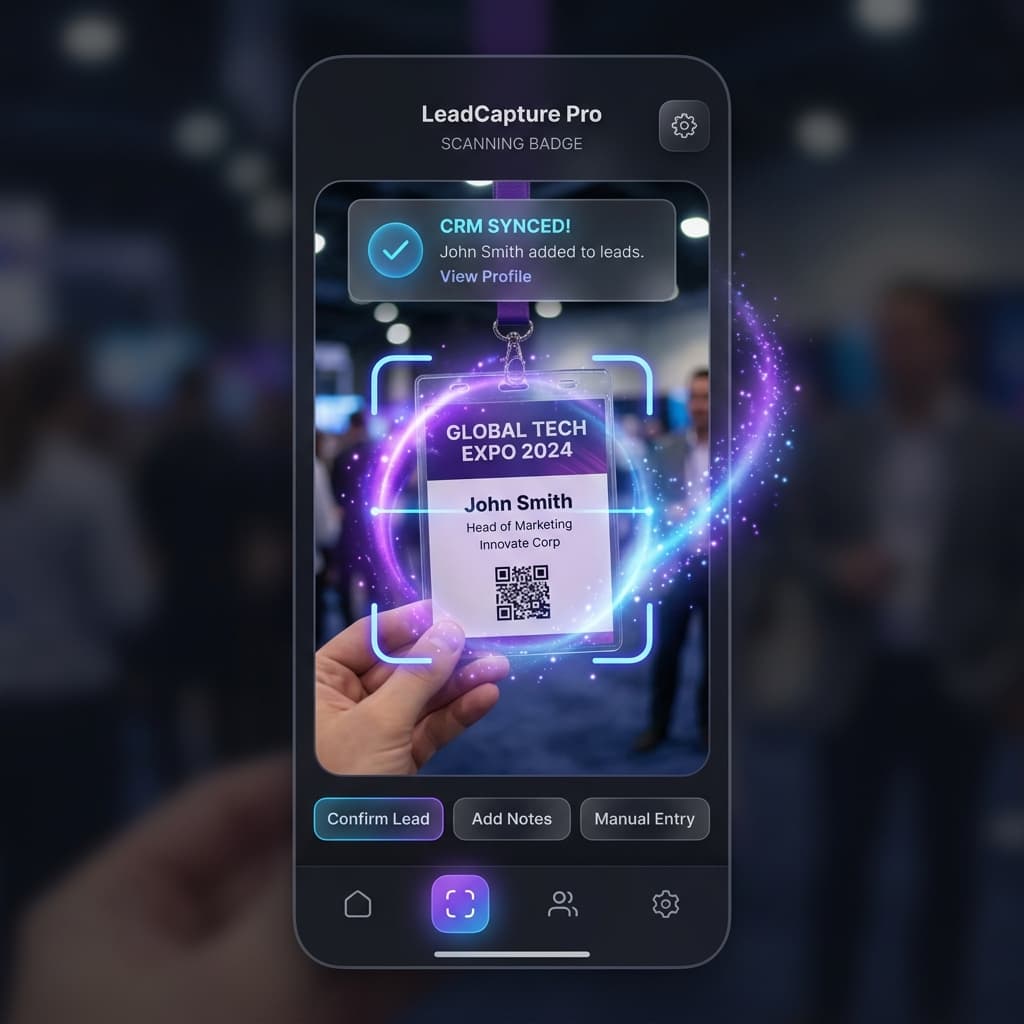 LeadScanner App Mockup